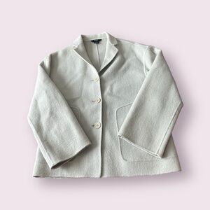 Women’s Body By Victoria Light Gray Wool Nylon Blend Soft Button Front Blazer 8